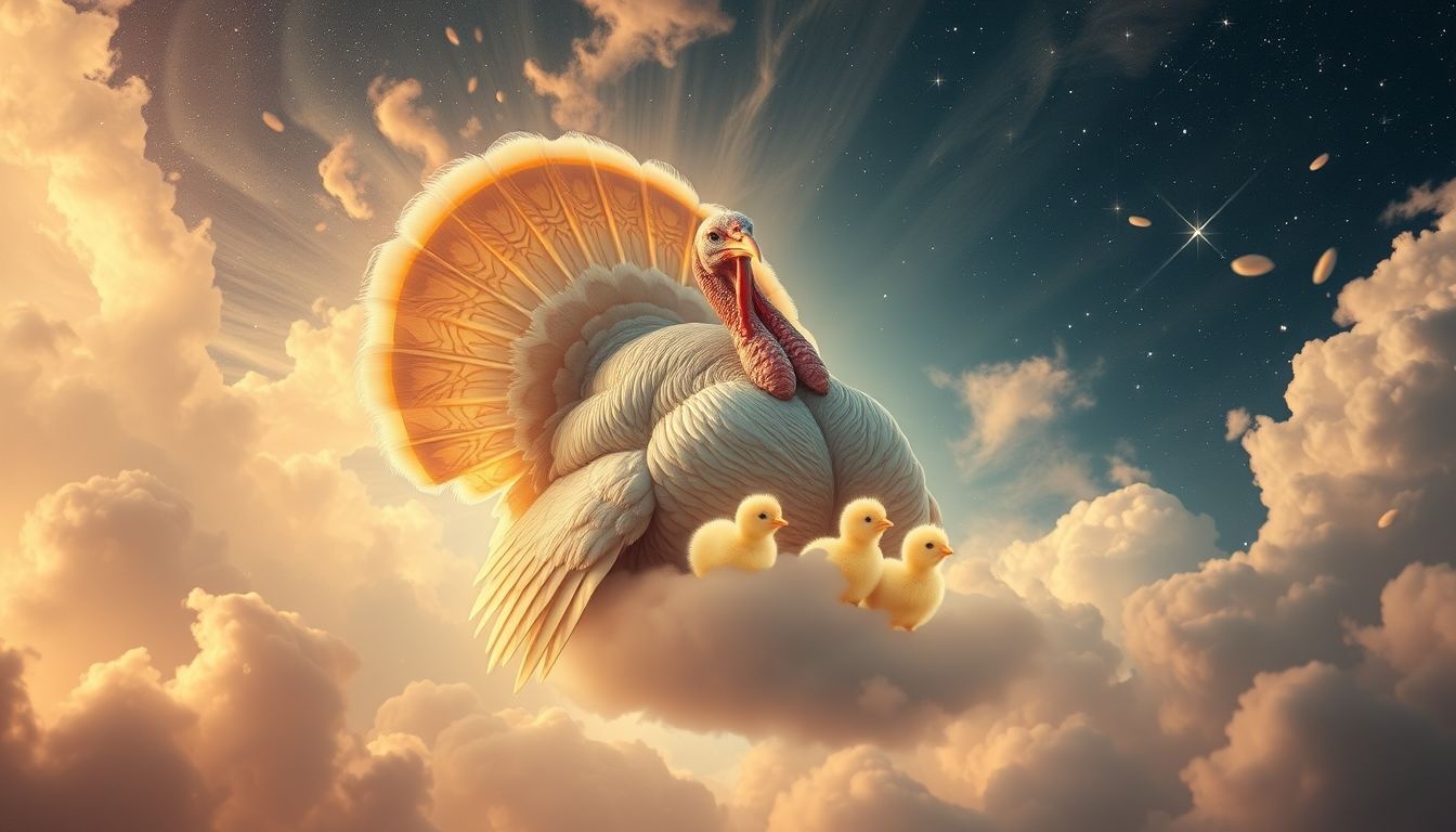 Dromen over kalkoenen met kuikens symboliseren beschermende zorg en familiebanden.