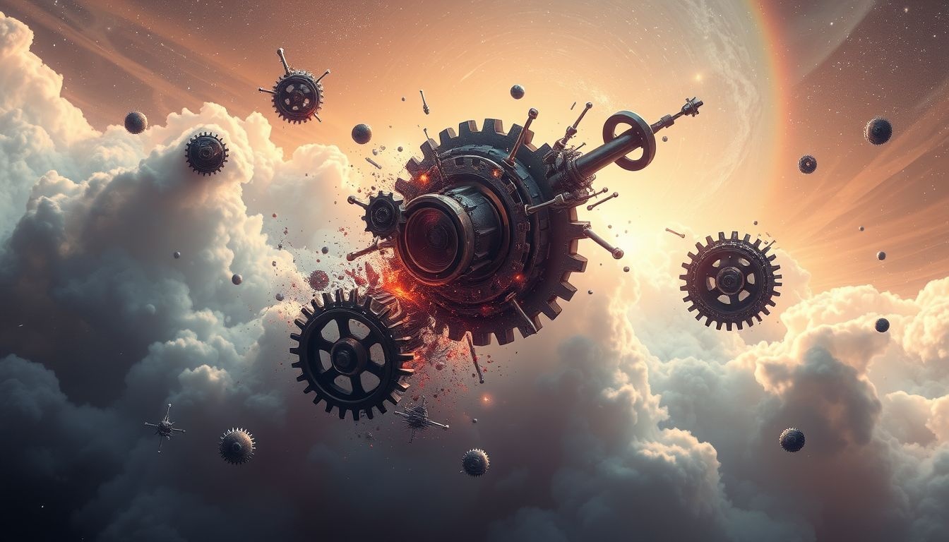 Dromen over kapotte machines symboliseren vaak innerlijke weerstand en frustratie.