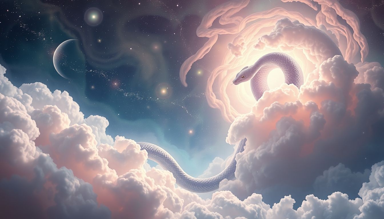 Dromen over slangen symboliseren vaak innerlijke transformatie en kalmte.