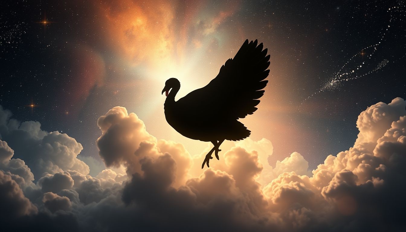Dromen over een zwarte kalkoen symboliseert verborgen angsten en transformatie.