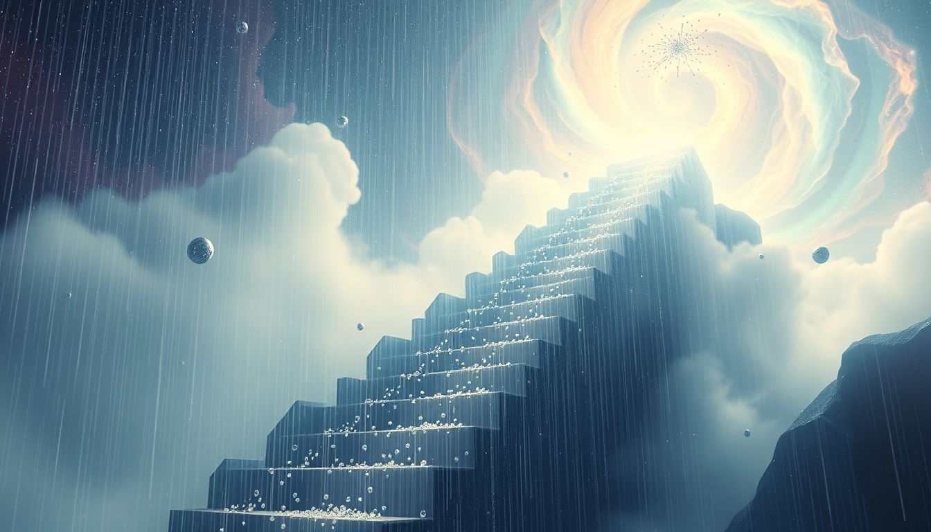 Dromen over beklimmen in de regen symboliseert doorzettingsvermogen ondanks tegenslagen.