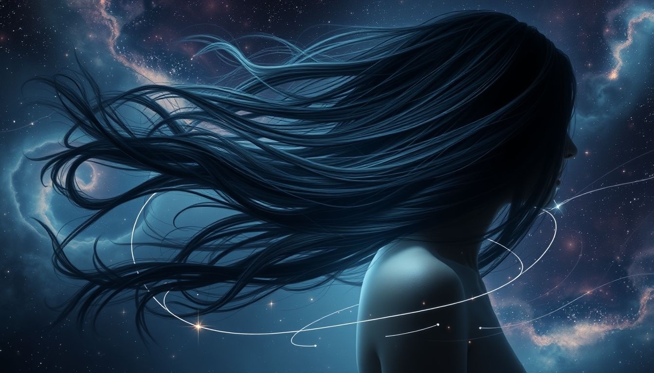 Zwart haar dromen symboliseren vaak nieuwe beginnen en mysterie.