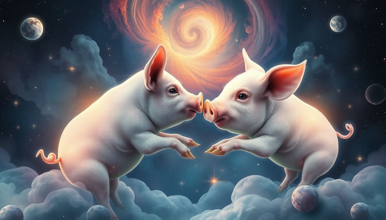 Dromen over vechtende varkens symboliseren innerlijke conflicten en rivaliteit.