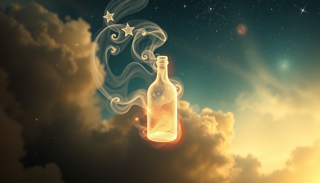Een fles jeneversap symboliseert vaak verborgen verlangens of geheimen.