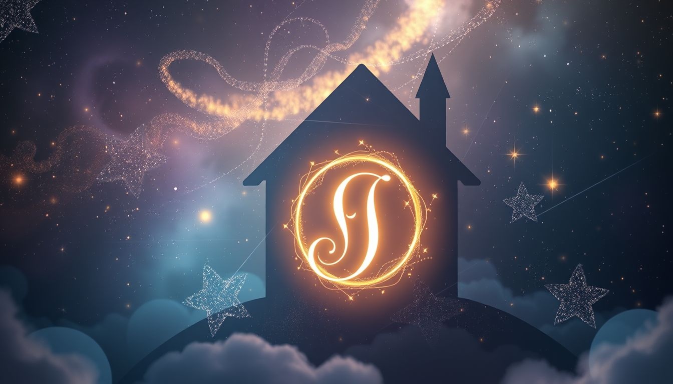 Een monogram op een huis symboliseert persoonlijke identiteit en erfgoed.