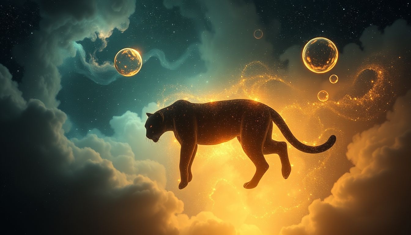 Een dode panter in dromen symboliseert het einde van kracht.