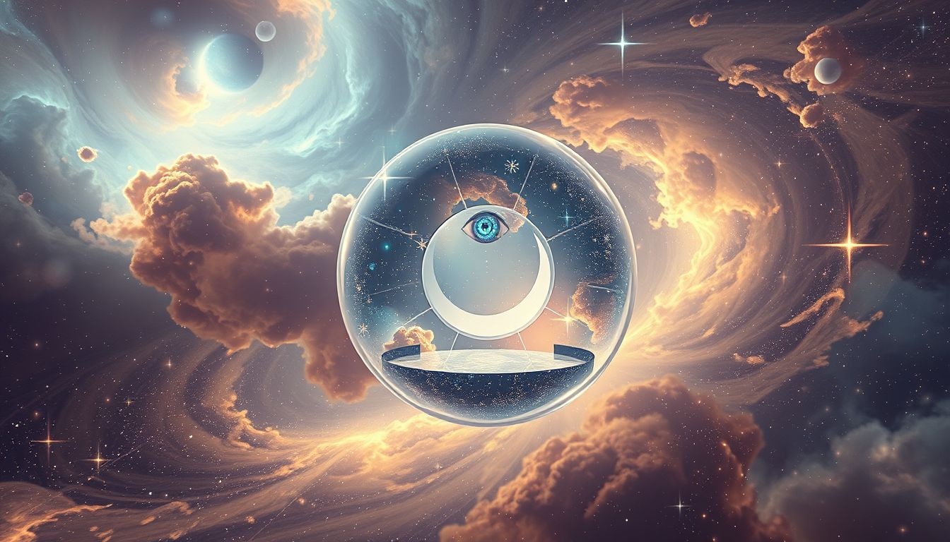Een ruimtelijk panopticon symboliseert ultieme controle en overzicht.
