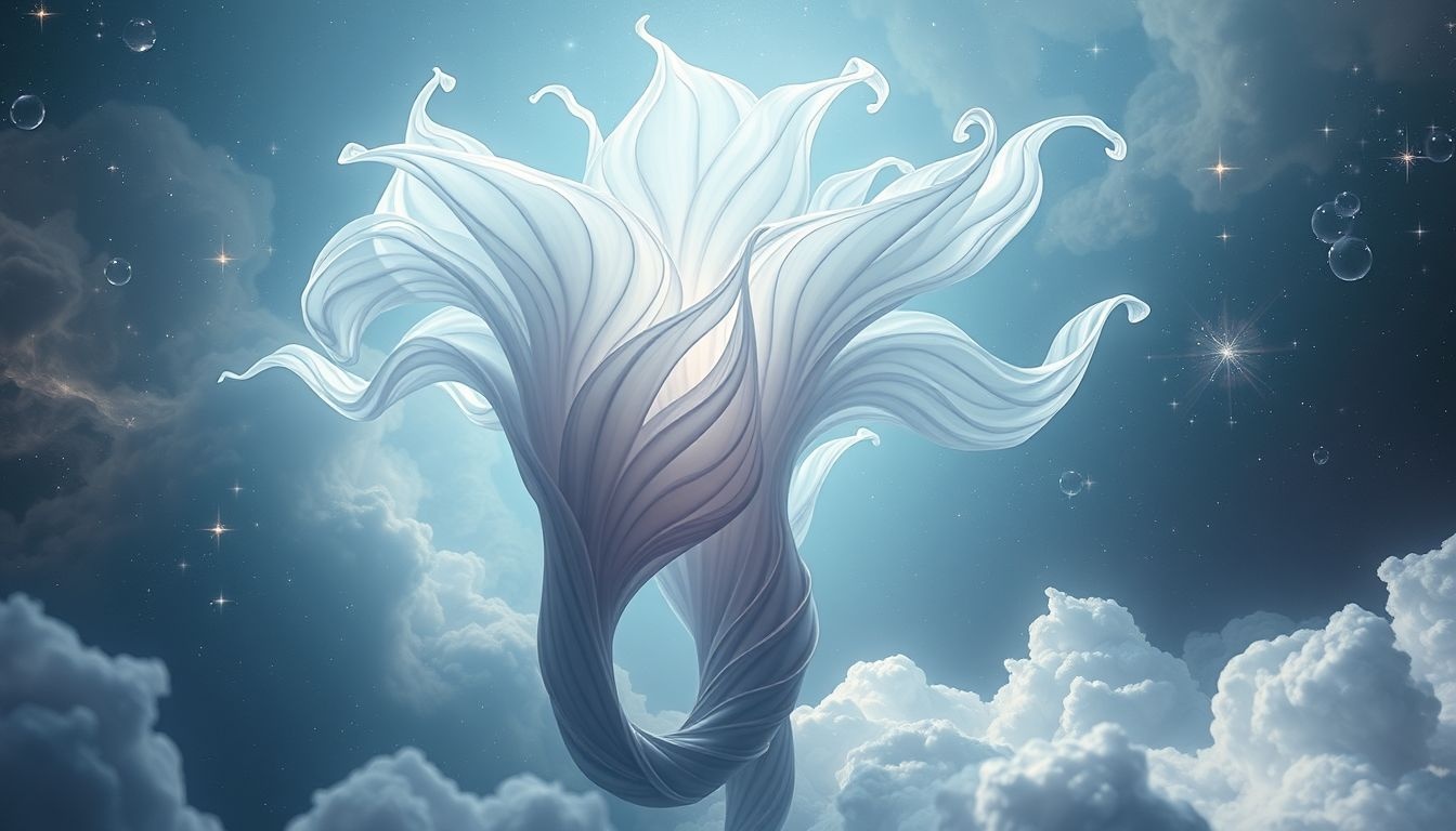 Een reusachtige zijdeplant symboliseert groei en persoonlijke ontwikkeling.