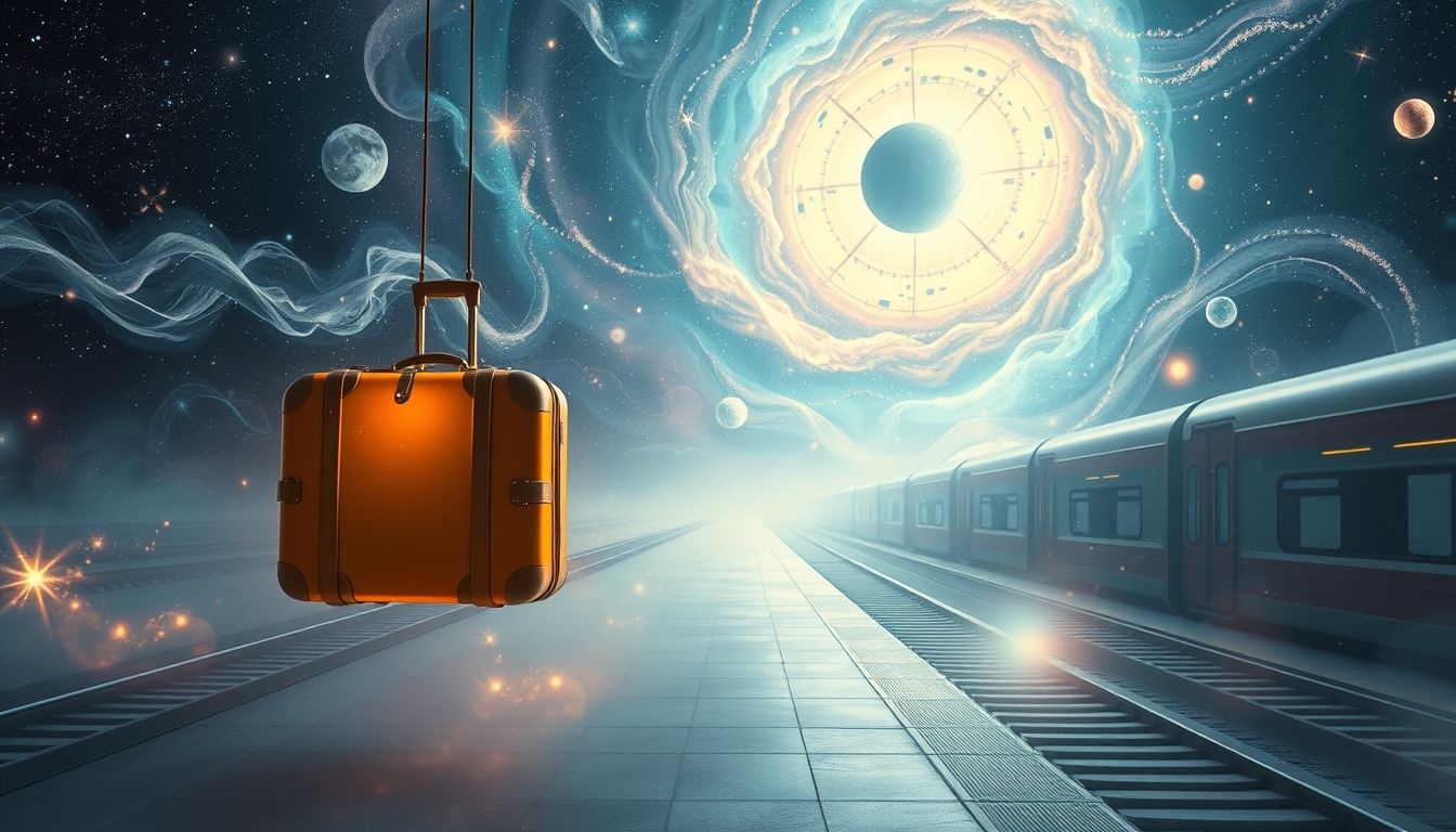 Een koffer op een treinstation symboliseert klaarstaan voor verandering.