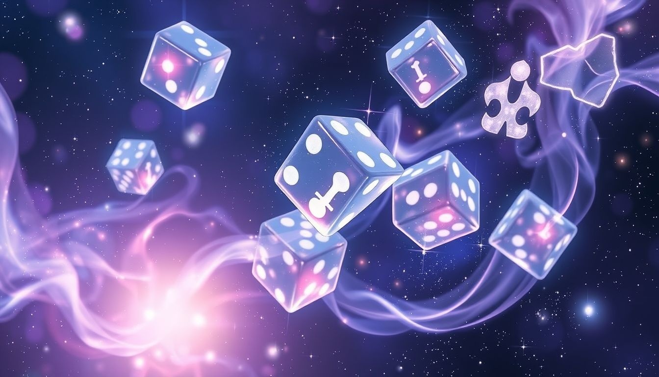 Dromen over dobbelstenen symboliseren vaak kans en beslissingen in spellen.