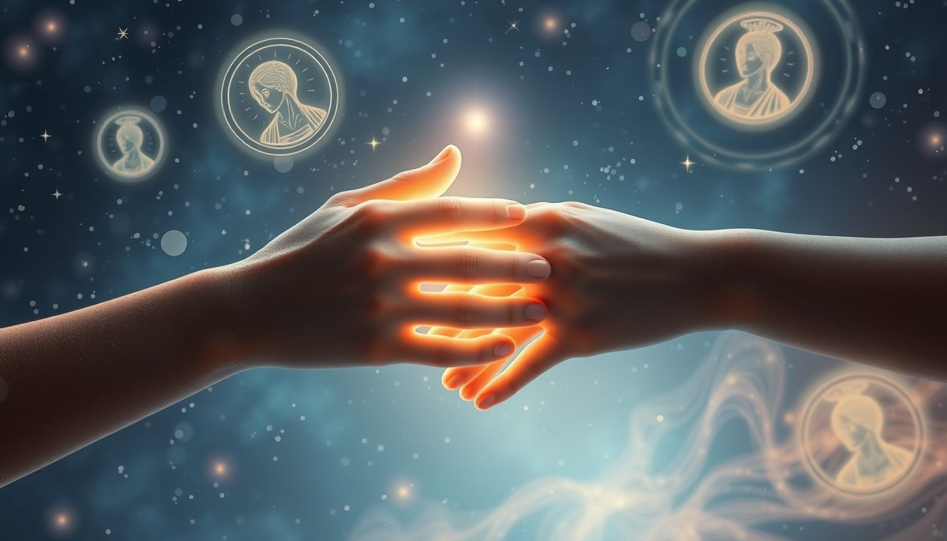 Een patroonheilige beloven symboliseert vertrouwen en spirituele begeleiding.