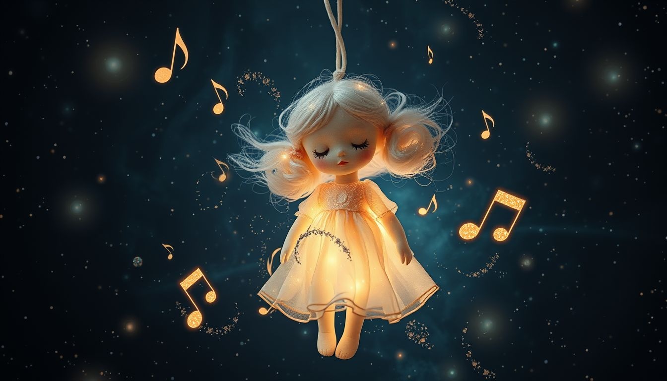 Een zingende pop symboliseert verborgen emoties die willen spreken.