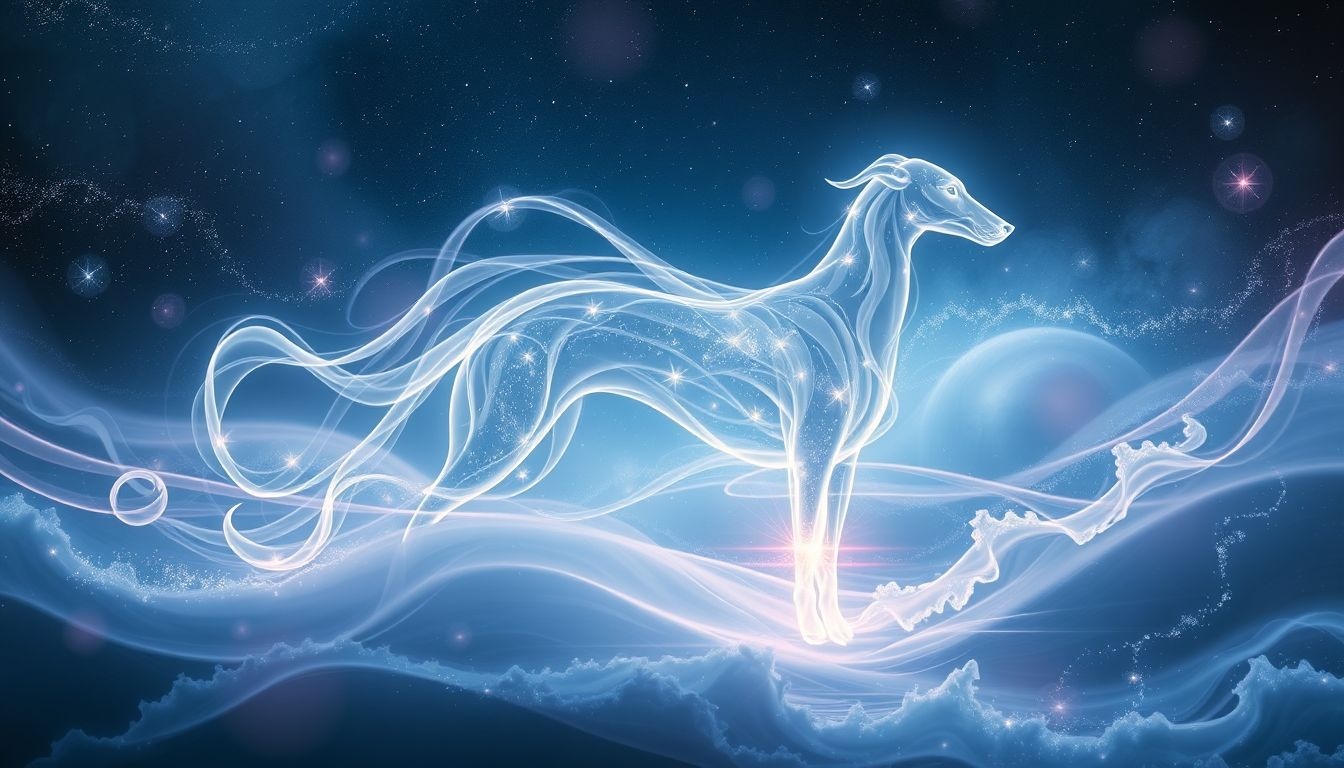 Een windhond in dromen symboliseert snelle bescherming en intuïtie.
