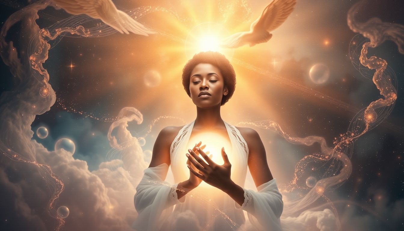 Droom 19 symboliseert heling en innerlijke kracht door een zwarte vrouw.
