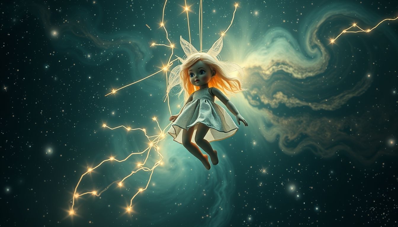 Een gebroken pop symboliseert vaak kwetsbaarheid en emotionele schade.