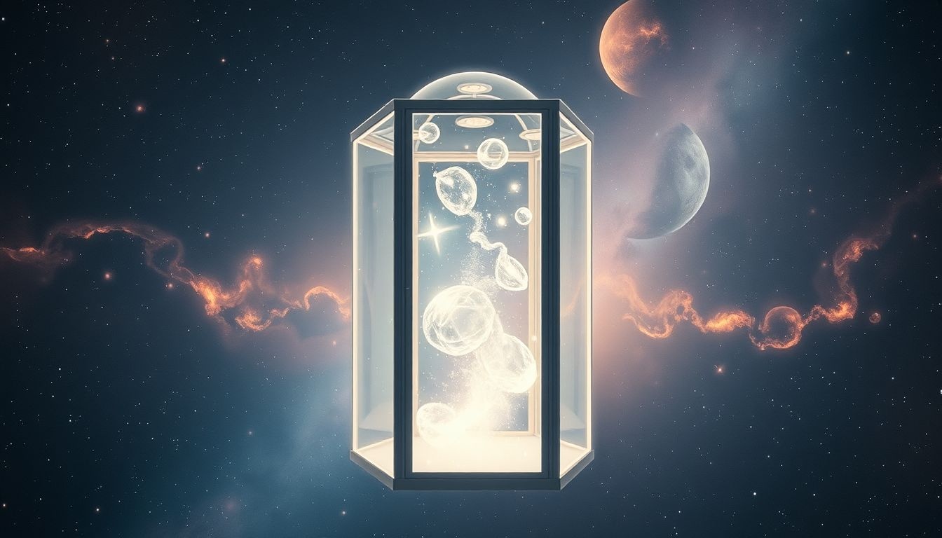 Een glazen kast symboliseert kwetsbaarheid en verborgen waarheden in dromen.