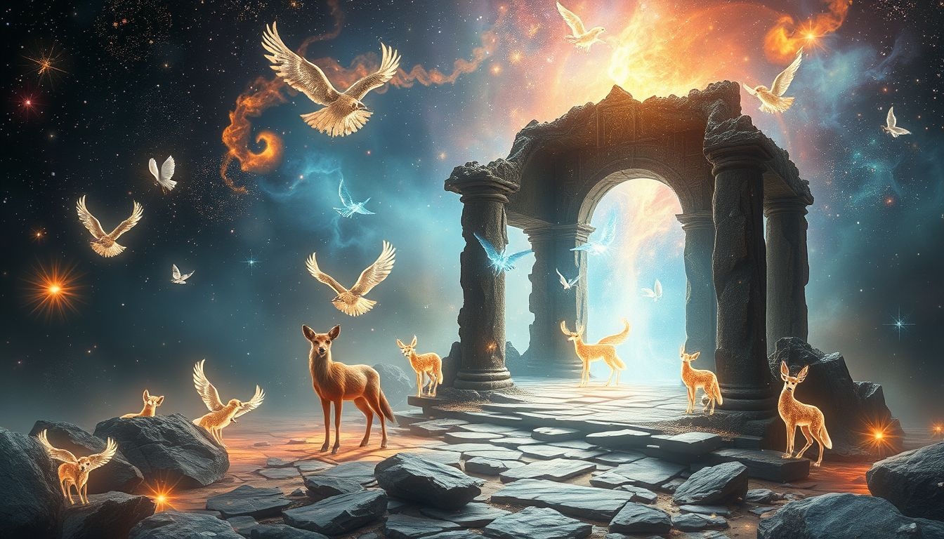 Dromen over bouwval vol dieren symboliseert innerlijke chaos en transformatie.