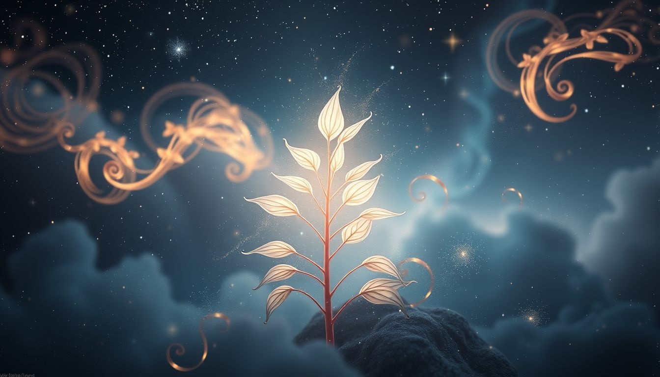 Droom 22 symboliseert bescherming door groei en veerkracht van zijdeplant.