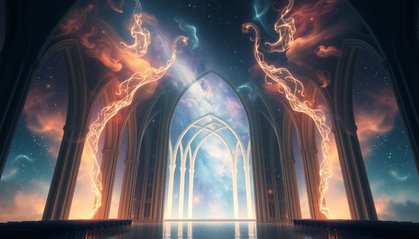Droom 26 symboliseert innerlijke rust en spirituele harmonie in kathedraal.
