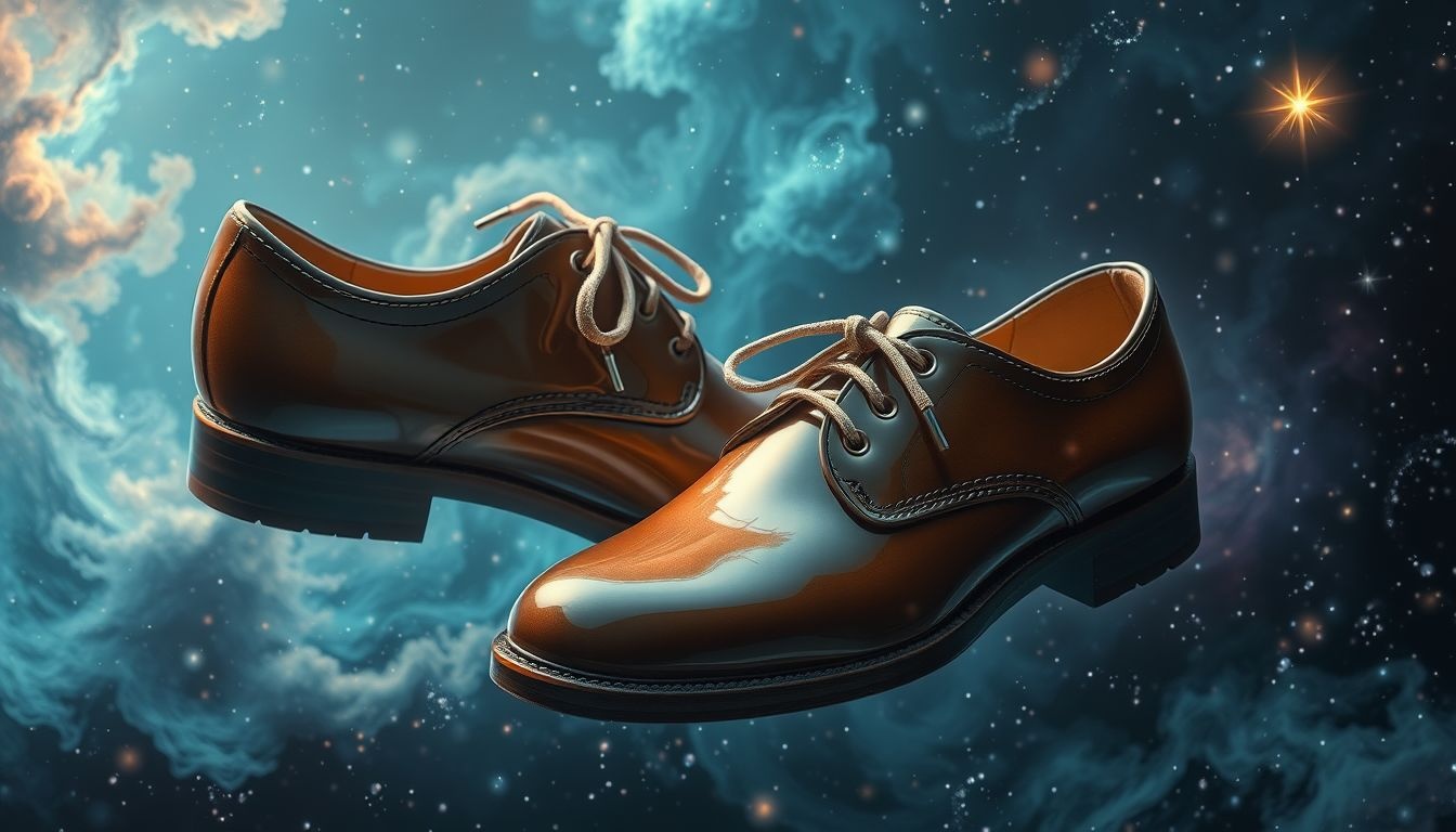 Leren schoenen met lak symboliseren zelfverzekerdheid en stijlvolle ambitie.