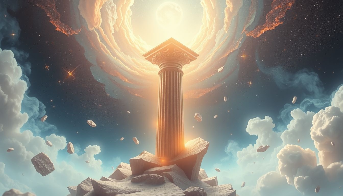 Een pilaar bouwen symboliseert innerlijke kracht en stabiliteit.