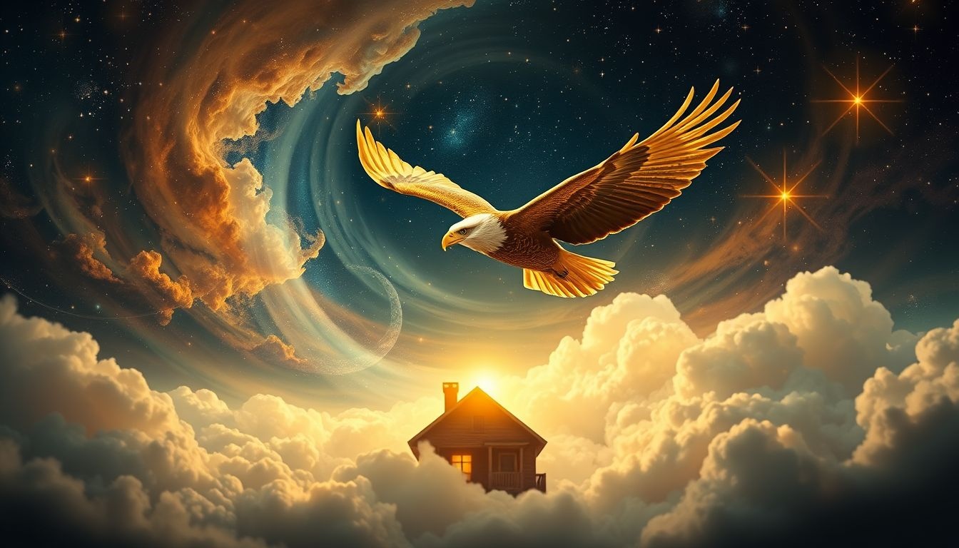Een Koningsarend boven je huis symboliseert bescherming en kracht.
