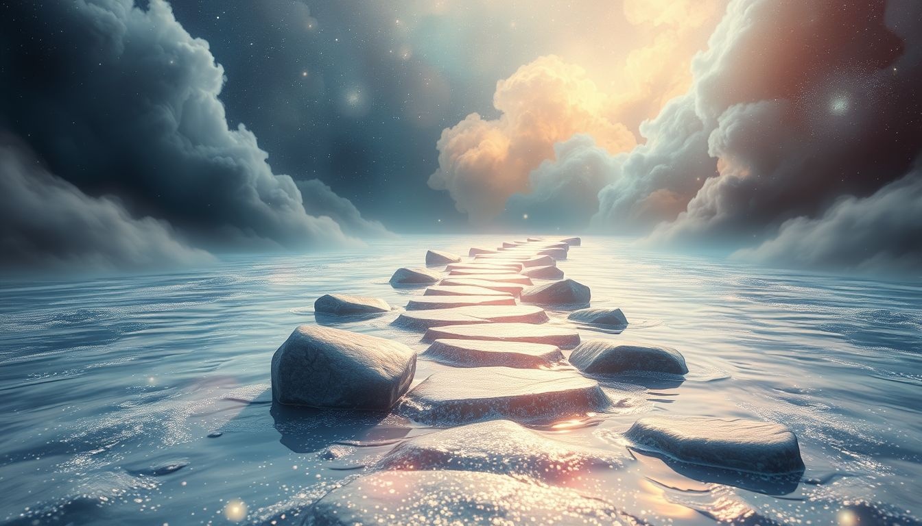 Een rivier oversteken symboliseert het overwinnen van emotionele obstakels.