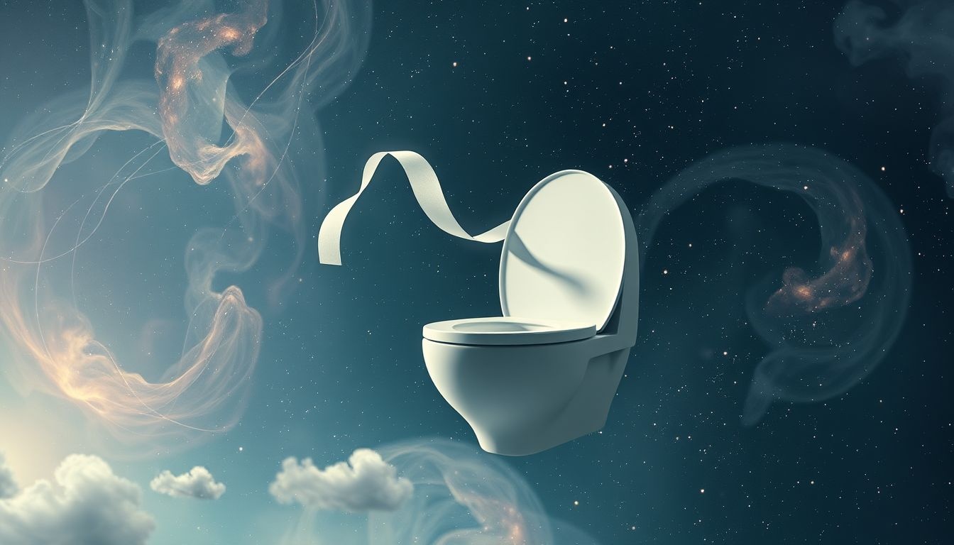 Droom 5 symboliseert onzekerheid door gebrek aan toiletpapier.