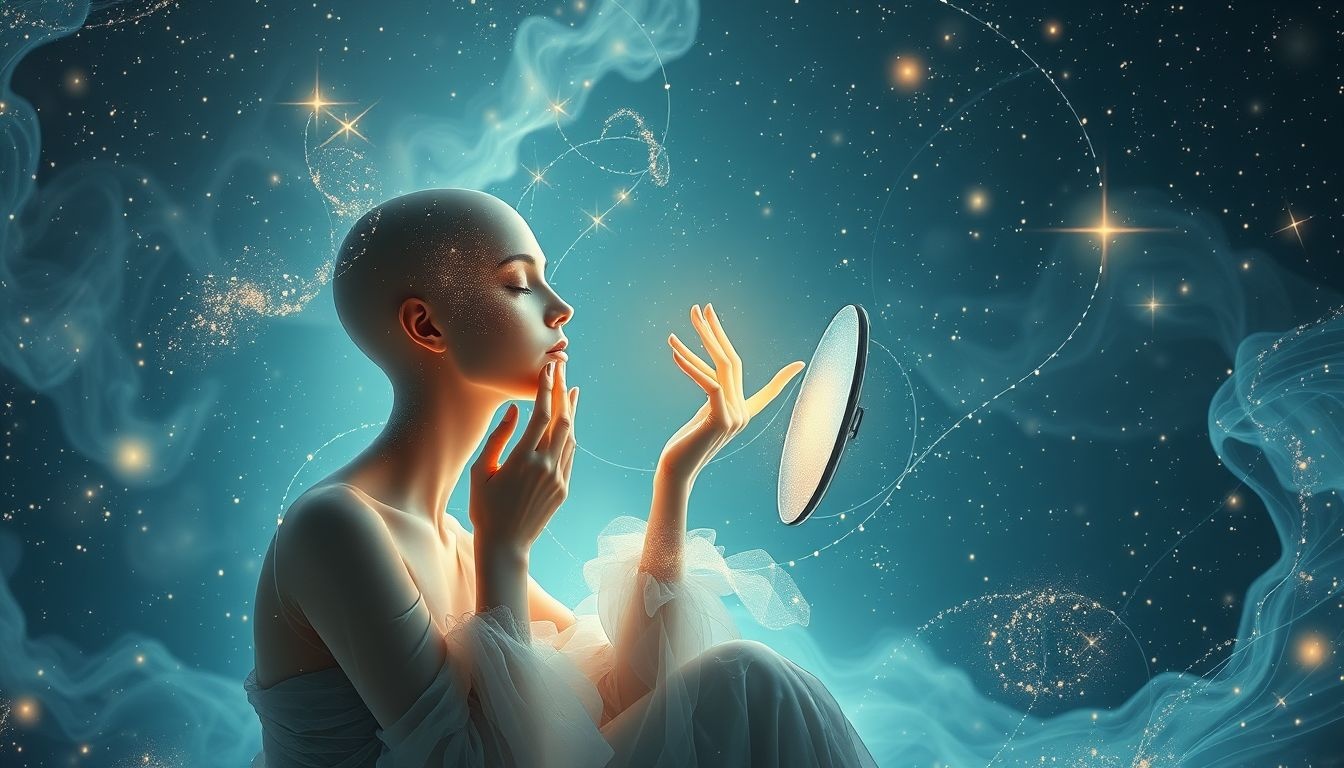 Droom over make-up zonder spiegel symboliseert onzekerheid en zelfbeeld.