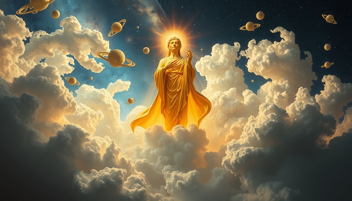 Een gouden standbeeld symboliseert vaak succes en innerlijke kracht.