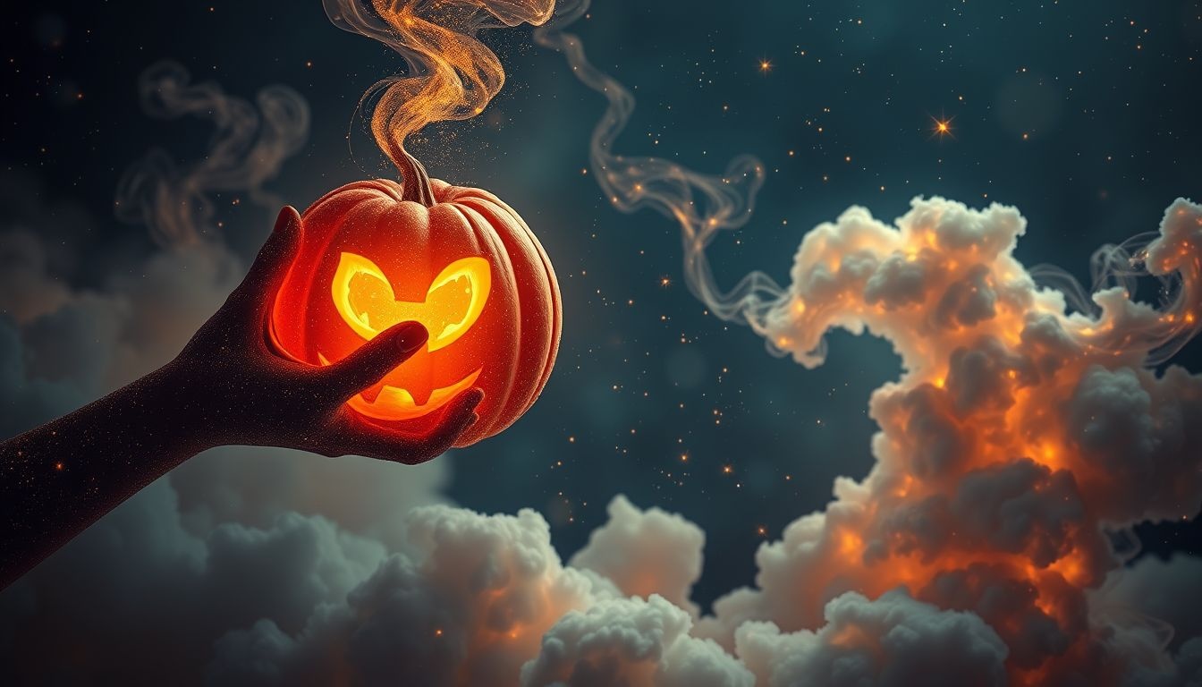 Een pompoen snijden symboliseert creativiteit en transformatie tijdens Halloween.