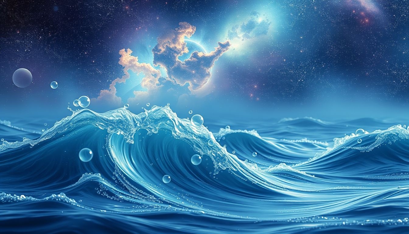 Dromen over bruisend oceaanwater symboliseren emotionele kracht en vernieuwing.