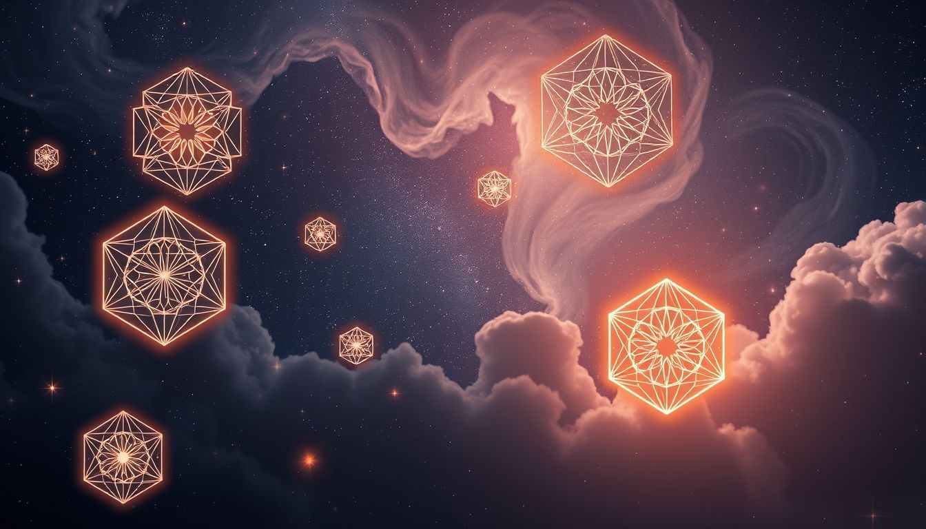 Dromen over geometrische patronen symboliseren vaak orde en balans.