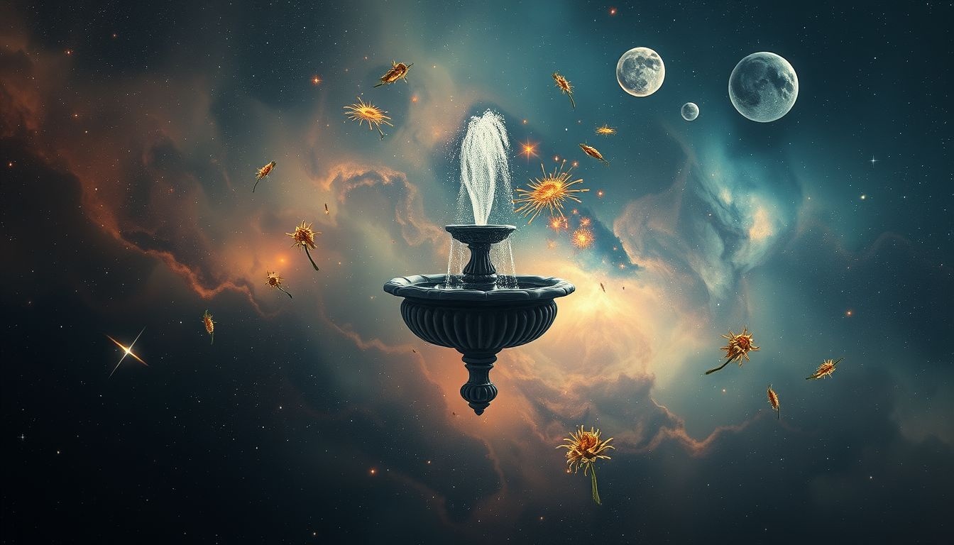 Een droge bron symboliseert uitgeputte creativiteit en gebrek aan inspiratie.