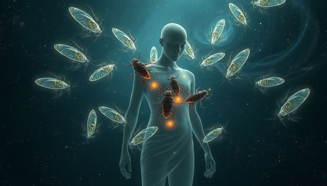 Kakkerlakken op je lichaam symboliseren vaak innerlijke angsten en stress.