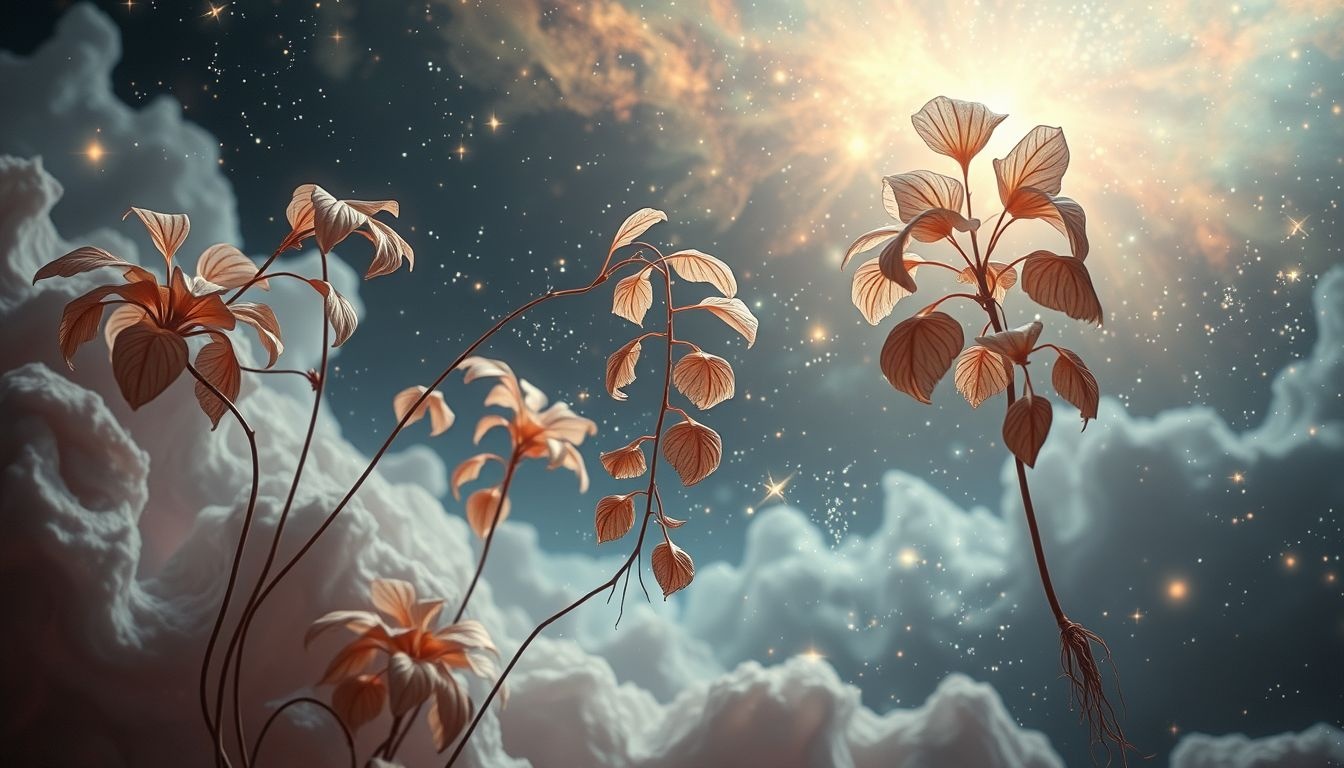 Verdorrende planten symboliseren vaak verlies van energie en kansen.