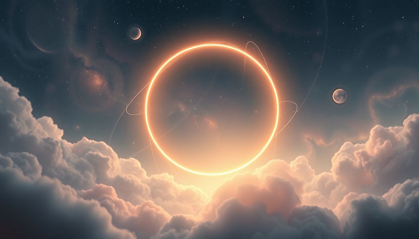 Dromen over een cirkel van licht symboliseert bescherming en voltooiing.