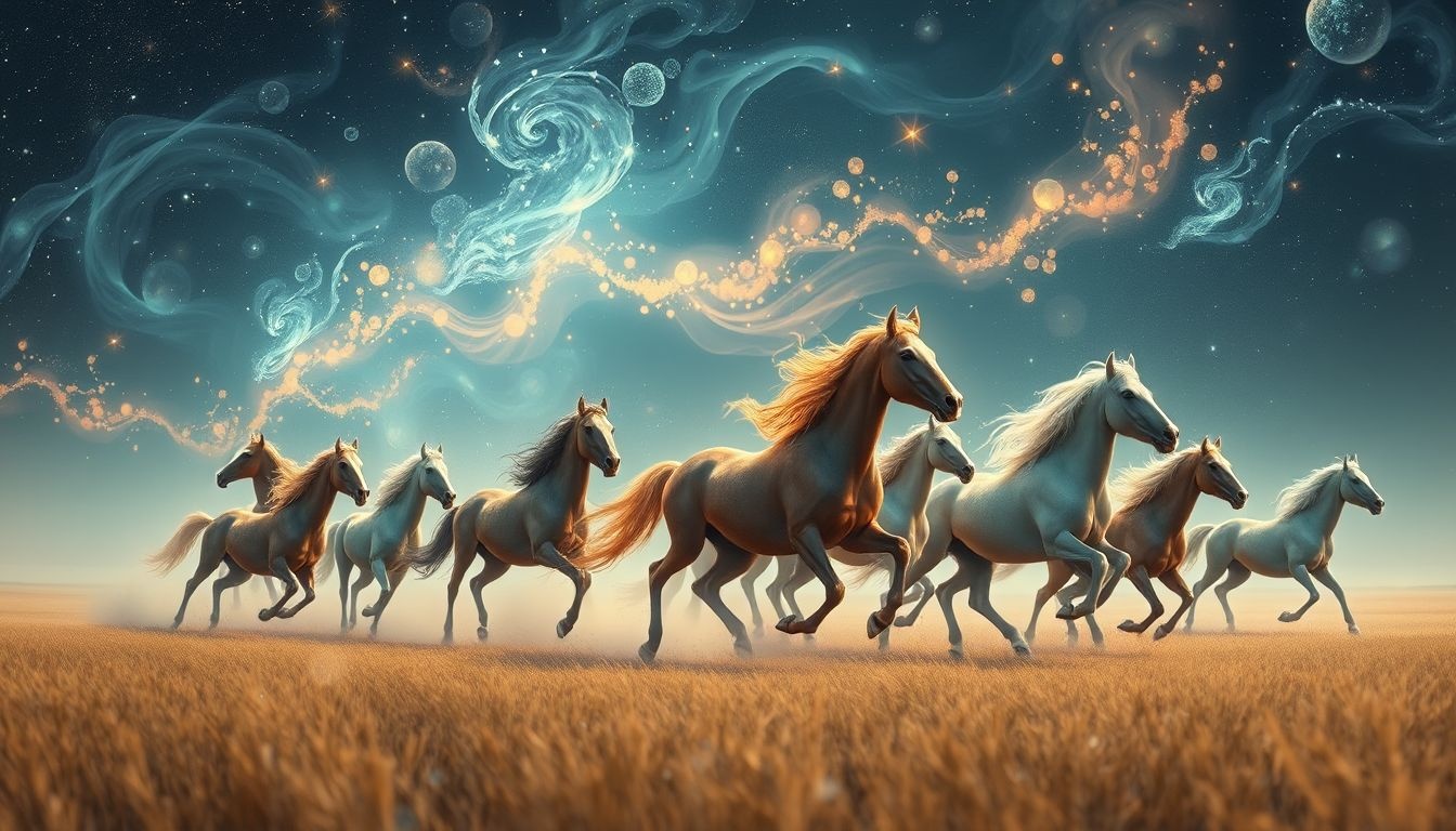 Dromen over wilde paarden symboliseren vrijheid en onbeperkte energie.
