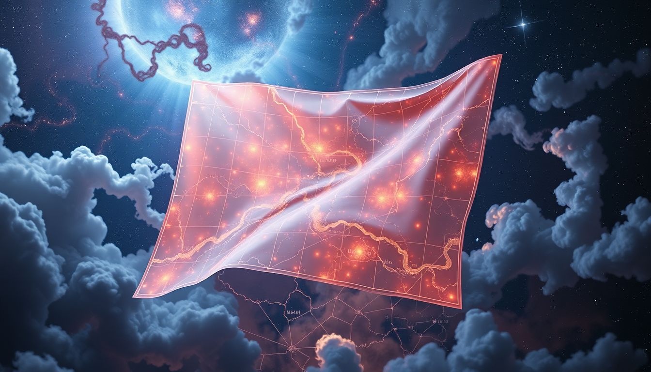 Dromen over een landkaart symboliseren vaak nieuwe levensrichtingen ontdekken.