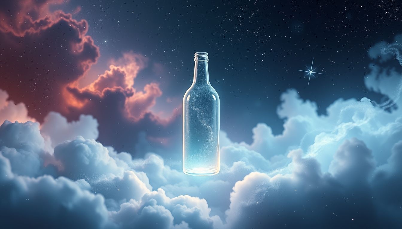 Dromen over een lege fles symboliseert gemiste kansen of leegte.