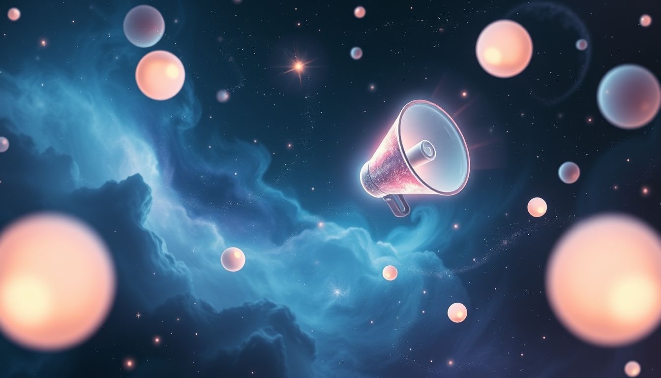 Dromen over een onbedienbare megafoon symboliseert communicatiestress.