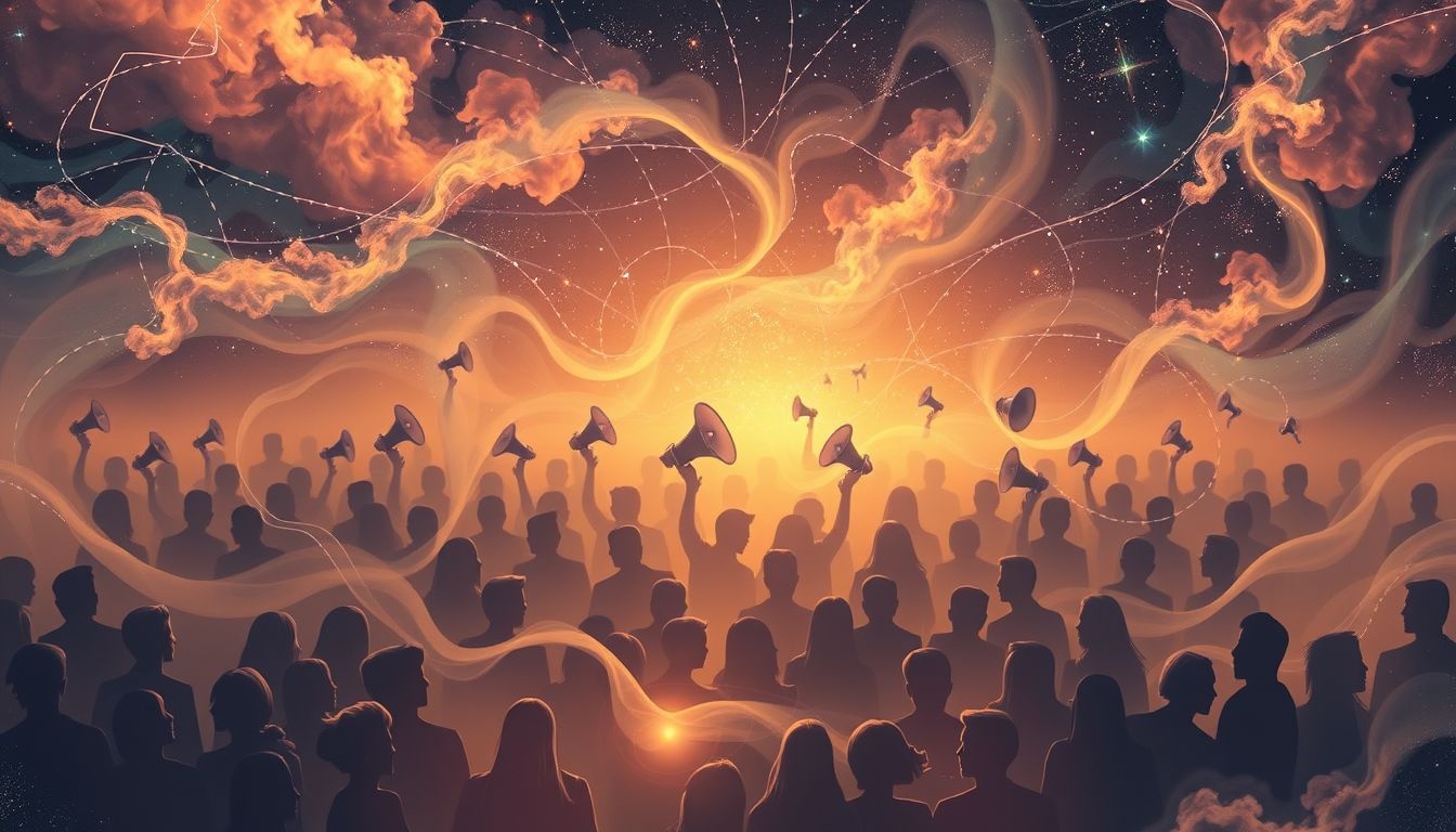 Dromen over een megafoon in menigte symboliseert je verlangen om gehoord te worden.