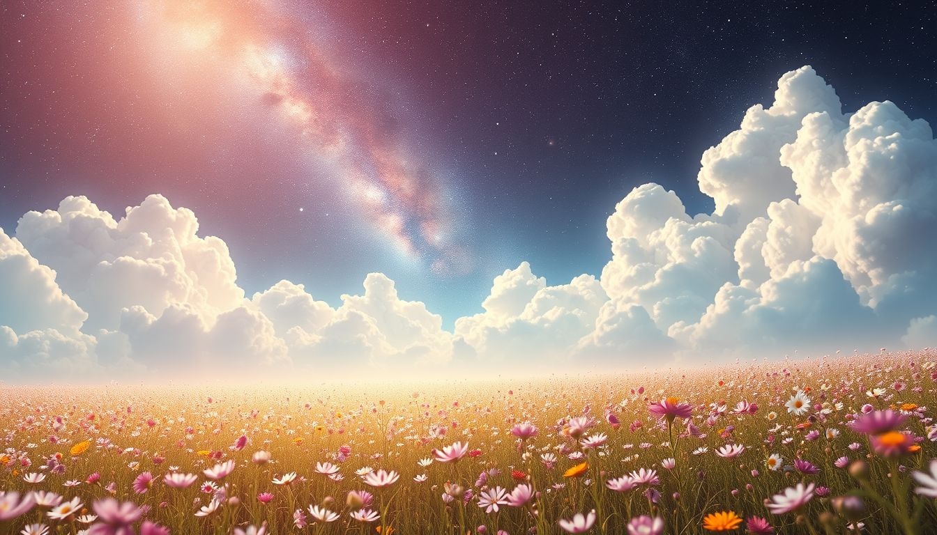 Dromen over bloeiende prairie symboliseert groei en innerlijke vrijheid.