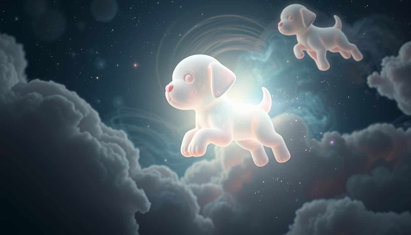 Dromen over het achterlaten van pasgeboren puppy's symboliseert loslaten.