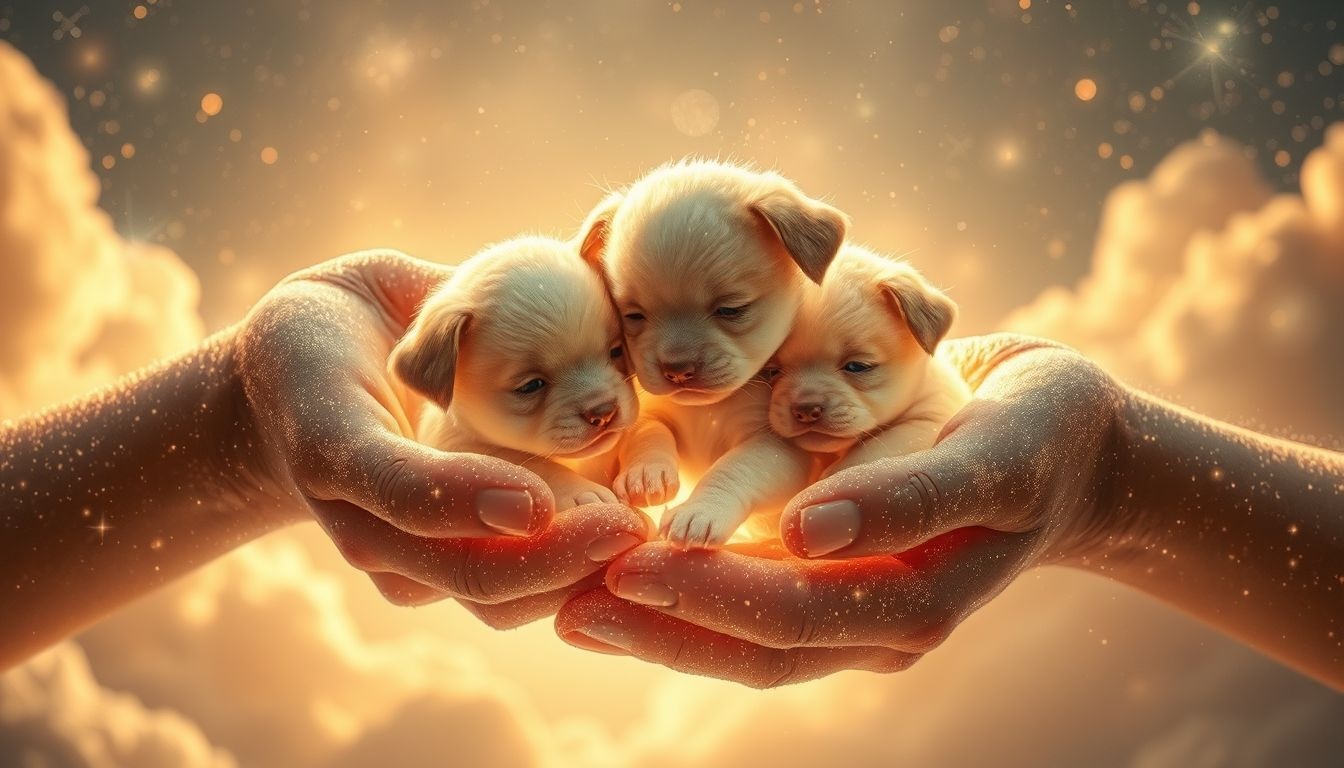 Dromen over een puppy cadeau duidt op nieuwe liefde en hoop.