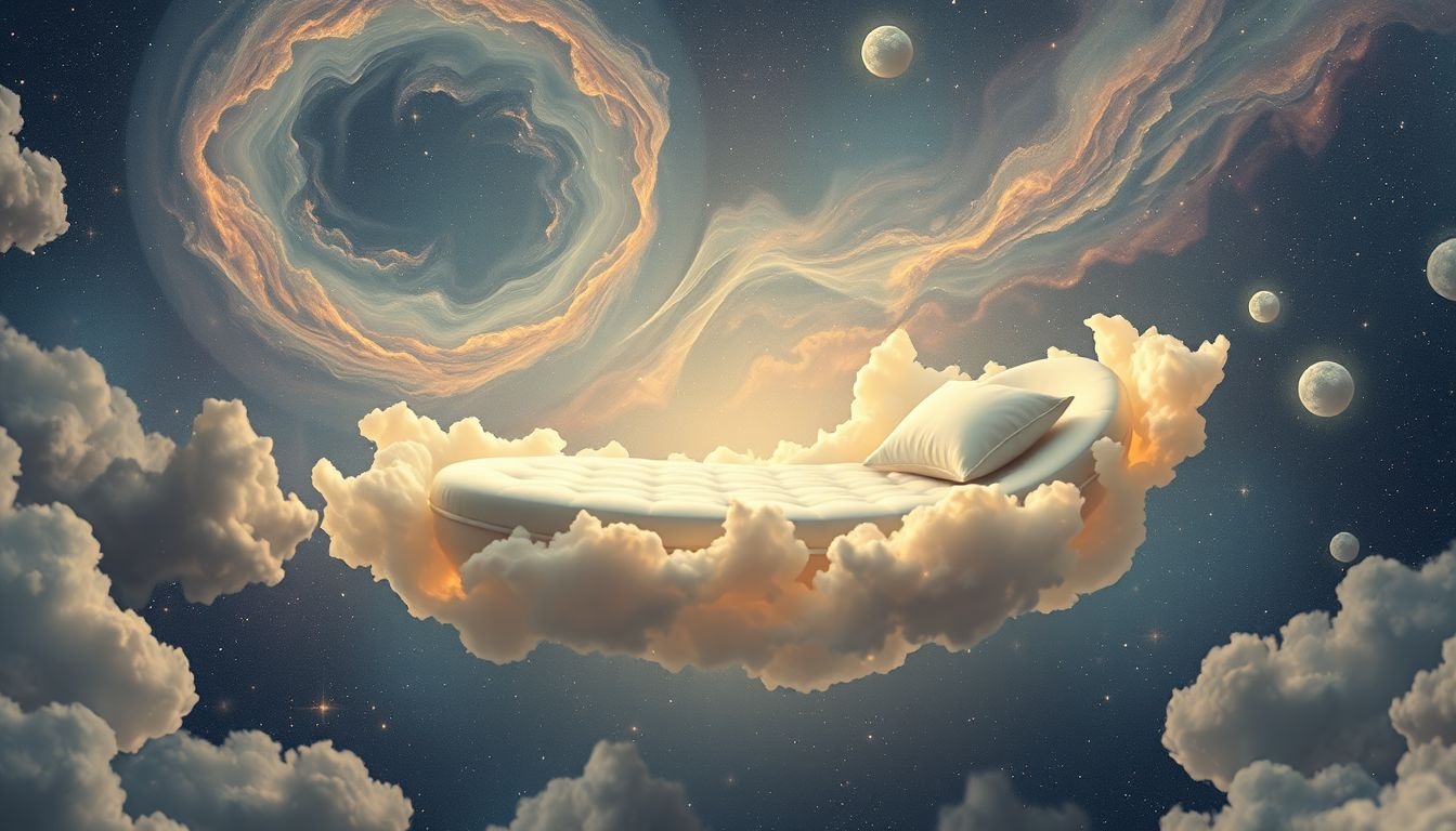 Dromen over liggen op een divan symboliseert rust en zelfreflectie.