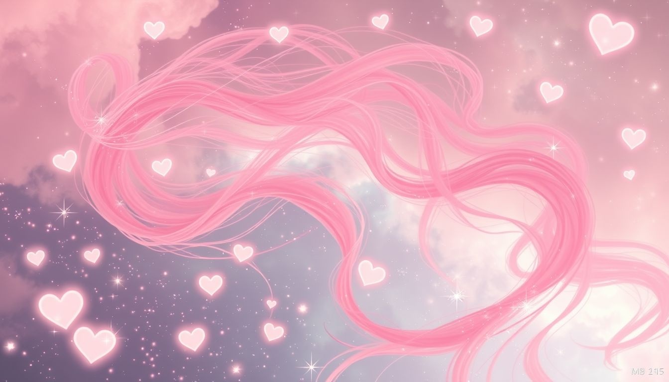 Roze haar symboliseert liefde, speelsheid en emotionele zachtheid.