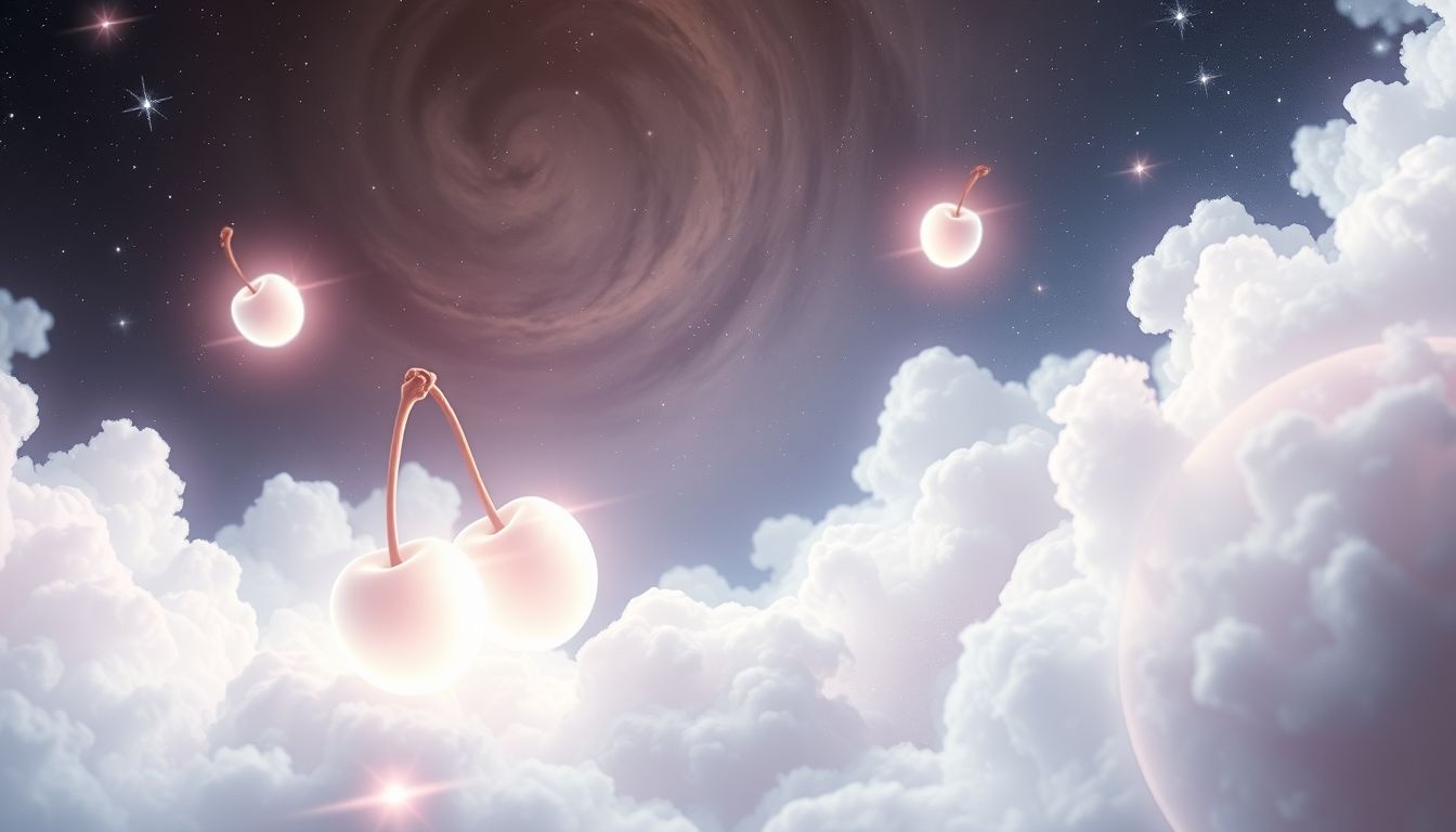 Witte kersen symboliseren zuiverheid en nieuwe spirituele beginmomenten.