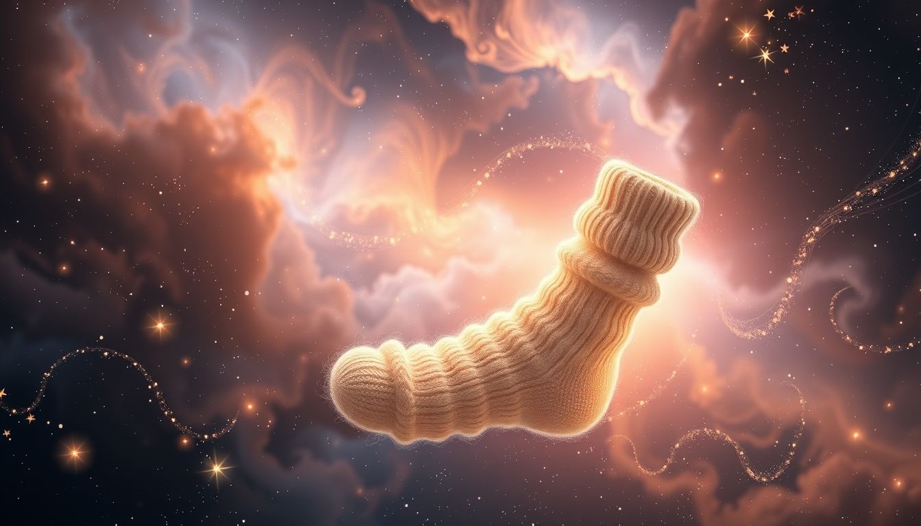 Dromen over wollen sokken symboliseert warme bescherming en comfort.