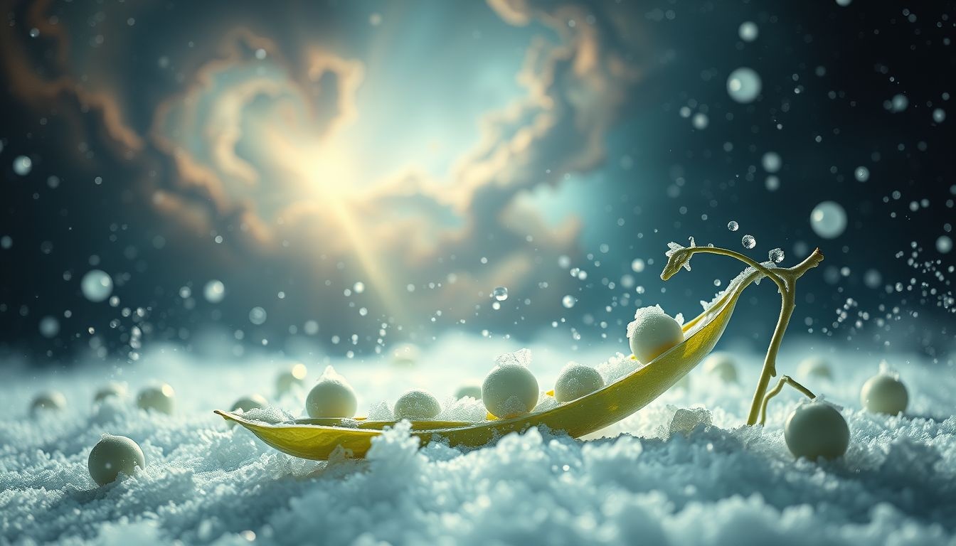 Dromen over zoete erwten in de winter symboliseert hoop en doorzettingsvermogen.